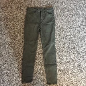 Khaki Green High Waisted Skinny Jean
